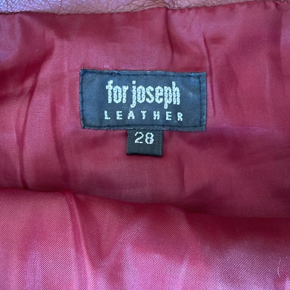 For Joseph 100% Leather burgundy/wine Midi Skirt - Picture 4 of 8